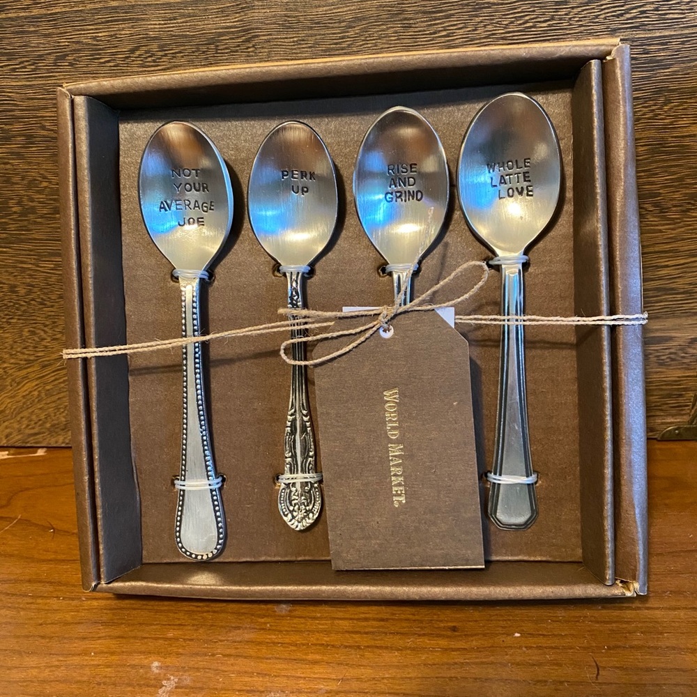 World Market Hand Stamped Coffee Spoons